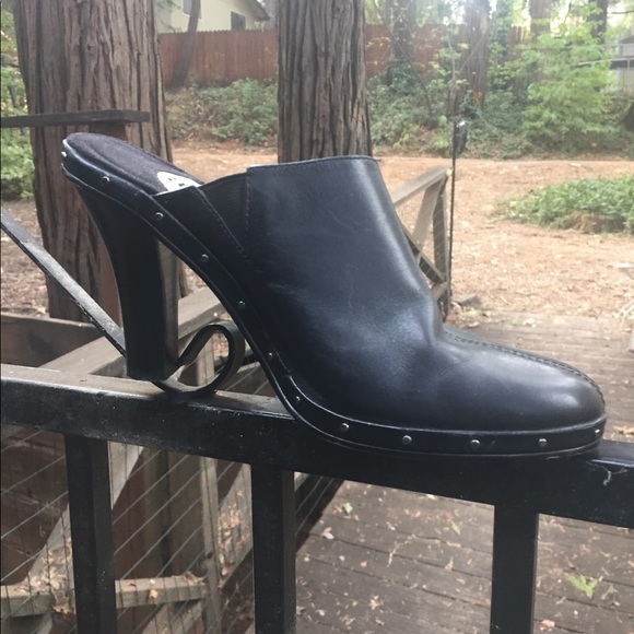 a.n.a. Black slip on heeled mules,HP24 - Picture 5 of 9